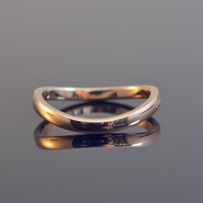 Individualized New Fashion Style Bend Titanium Love U For Infinity Rose Gold Ring