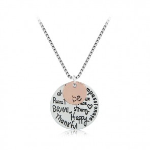 European and American Popular Jewelry Alloy Letter Necklace Two-Tone "Be" Female Pendant Necklace