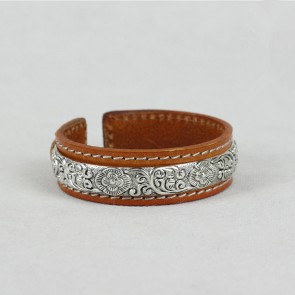 Factory Direct Wholesale Leather With Antique Silver Alloy Personalized Retro Leather Bracelets