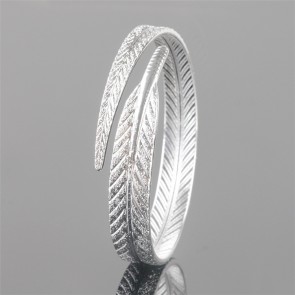 999 fine silver bracelet retro fashion angel feather bracelet opening can be adjusted