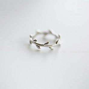 Special New Style 925 Sterling Silver Olive Branch Opening Ring