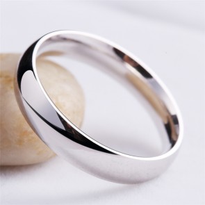 Factory Direct Wholesale Genuine 925 Sterling Silver Glazed Inner Arc Couple's Ring