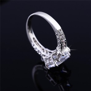 European And American Big Star Style Exquisite AAA Zircon 18K Gold Plated Ring