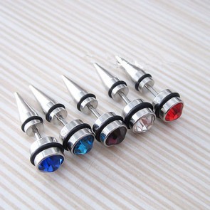 Hot Selling Korean Male And Female Diamond Paved Titanium Puncture Earring