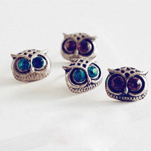 European and American Jewelry Exquisite Retro Big Eyes Owl Earrings Cute and Lovely Earring