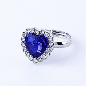 Factory Wholesale European And American Creative Jewelry Heart Shape Diamond Ring