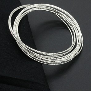 Yiwu Factory Wholesale 925 Silver Bracelet Outer Ring Grinding Nine Chain Bracelet