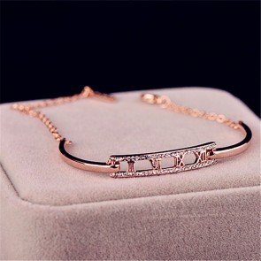 European and American trade fashionable new style Arabic numerals diamond bracelet