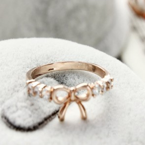 Simple Diamond Bow Ring Special Wholesale Korea Ring