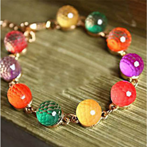 Korean Style Seven Color Candy Color Sweet Beautiful Diamond Bracelet