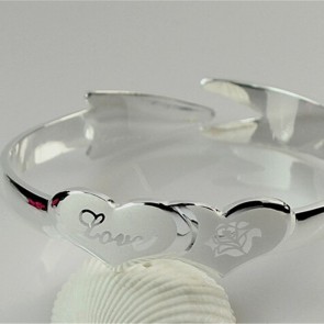 Yiwu Factory Wholesale S990 Fine Silver Jewelry Love Rose Hypoallergenic Bracelet