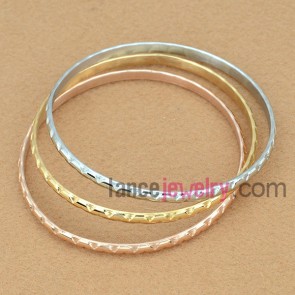 Stainless Steel Bangle Set, Donut, multi-colored