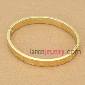 Stainless Steel Golden Bangle,Crown Style