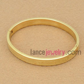 Stainless Steel Golden Bangle,Only Love Style