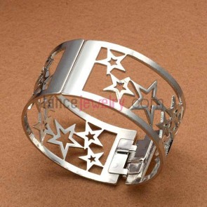Fashion star hollow craft iron cuff bangle
