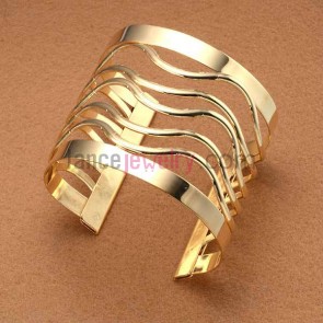 Fashion gold plated iron cuff bangle 