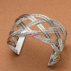 Trendy twist style iron cuff bangle