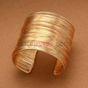Hand made gold plated iron cuff bangle