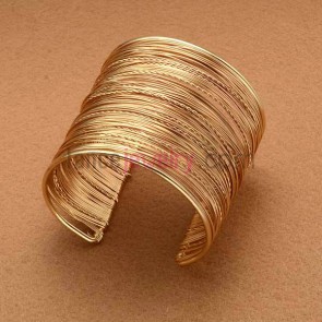 Fashion gold plated hand made iron cuff bangle
