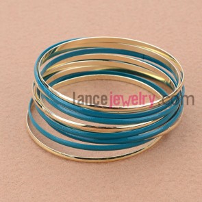 Fashion iron bangle set with plating color
