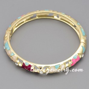 Nice alloy bangle with mix color enamel decoration