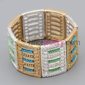 Nice bracelet decorate different color alloy with special shape