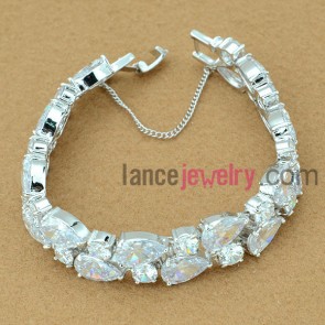 Nice bracelet with white color zirconia beads 