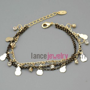 Classical rhinestone decoration chain link bracelet