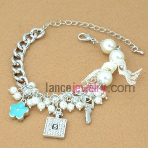 Fashion platinum decoration chain link bracelet