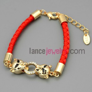 Nice leopard model chain link bracelet