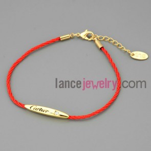 Nice chain link bracelet with rhinestone decoration