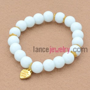 Fanstic alloy golden parts&stone bead bracelet.