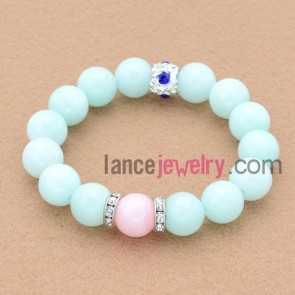 Fashion rhinestone&stone bead bracelet.