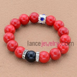 Fashion rhinestone&stone bead bracelet.