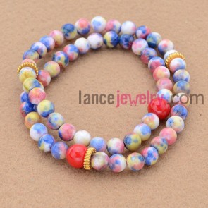 New design stone and acrylic material bead bracelet 
