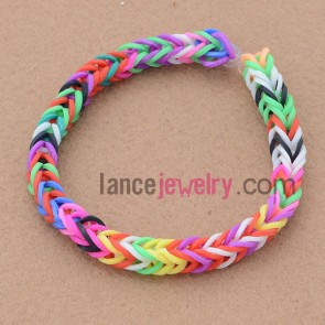 Mix color weaving bracelet 