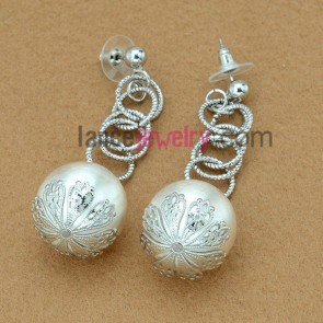 Romantic earrings decorated iron with cute ccb beads