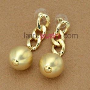 Nice earrings decorated golden iron with ccb beads