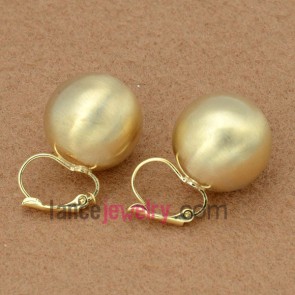 Nice earrings decorated with iron and golden ccb beads 