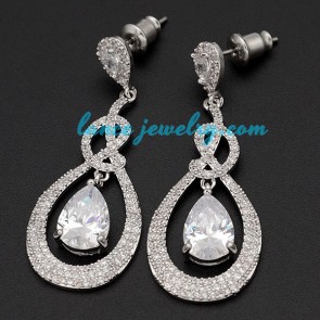 Popular cubic zirconia decoration earrings