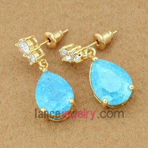 Nice blue color pendant decoration drop earrings