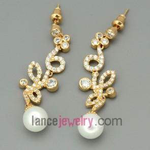 Nice pendants decorated drop earrings