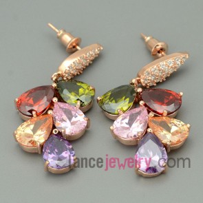 Multicolor pendant decoration chandelier earrings