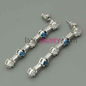 Classic chain with zirconia findings dangle earrings