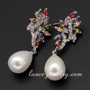 Fancy bead pendants decoration drop earrings