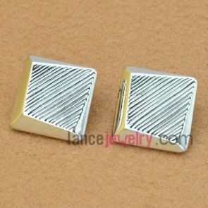Cute stud earrings decorated silver zinc alloy with special shape