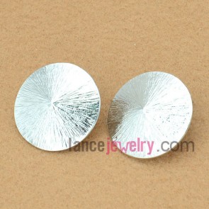 Nice stud earrings decorated silver zinc alloy with circle shape