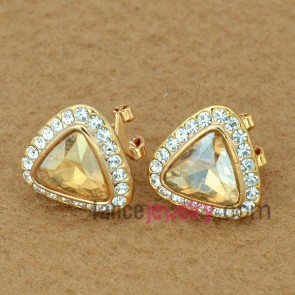 Lovely crystal decoration earrings