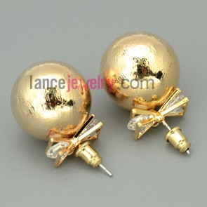 Fashion ccb beads and crystal decorated drop earrings