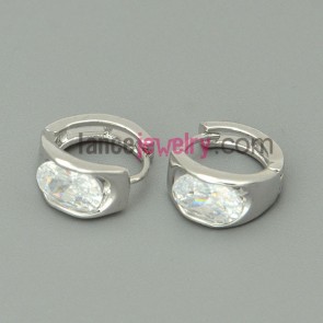 Ring shape stud earrings